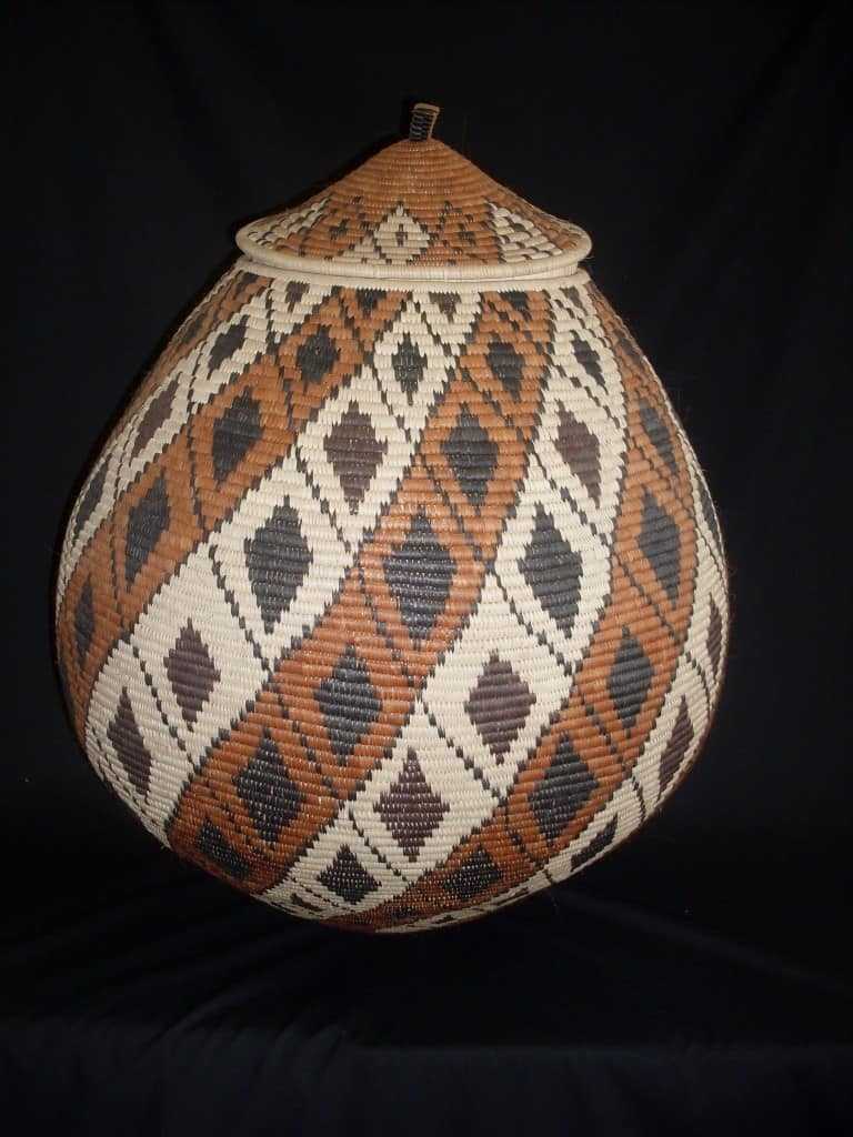 Zulu Basket Ilala Palm closed African Home