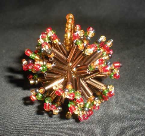 Beaded xmas snow crystal