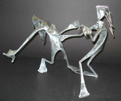 Dancing Couple - beaten metal