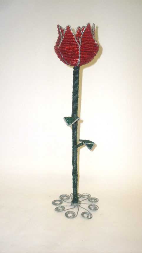 Rose standing tea light holder