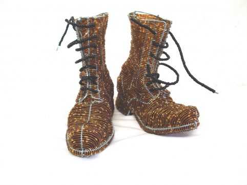 Boots - wire and beads
