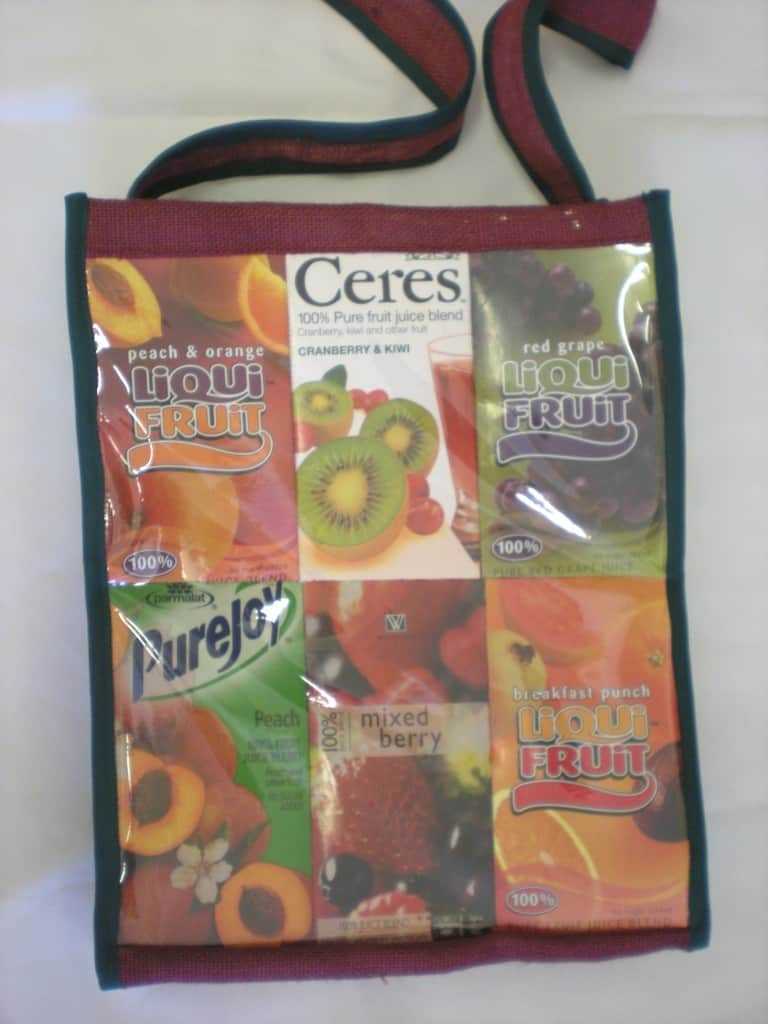 Handbag recycled juice box African Home