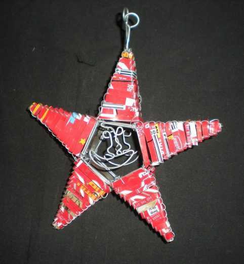 tin can xmas star, large
