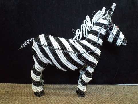 Zebra (mini) - wire and beads