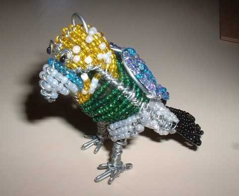 Budgie - wire and beads