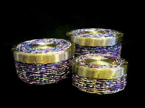 Jewellery Box - 3 piece set, twisted  tin can